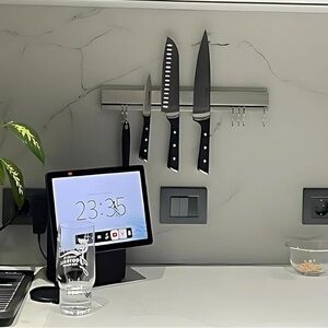 Stainless Steel Knife Set with Magnetic Strip